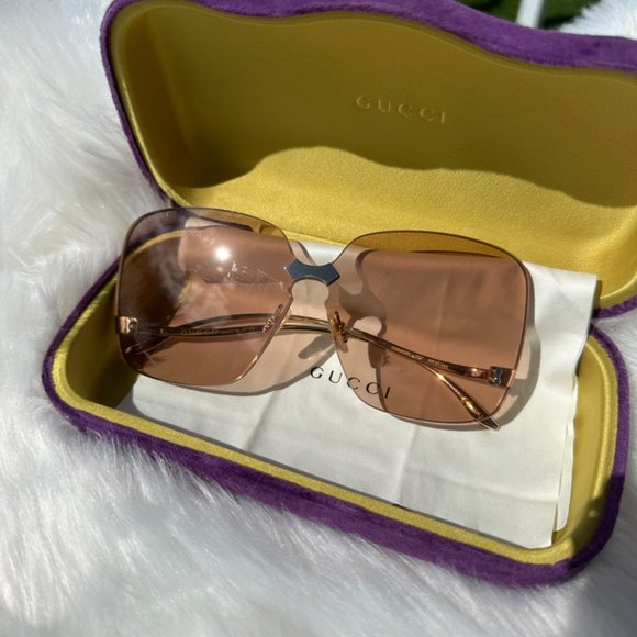 Gucci Accessories - Authentic Gucci GG0352S Sunglasses- Brown/Gold
